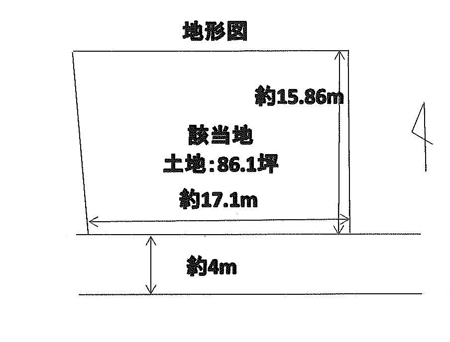 Compartment figure. Land price 200 million 83.8 million yen, It is a good shaping areas of land area 284.66 sq m form. Facing south road, Day is good. 