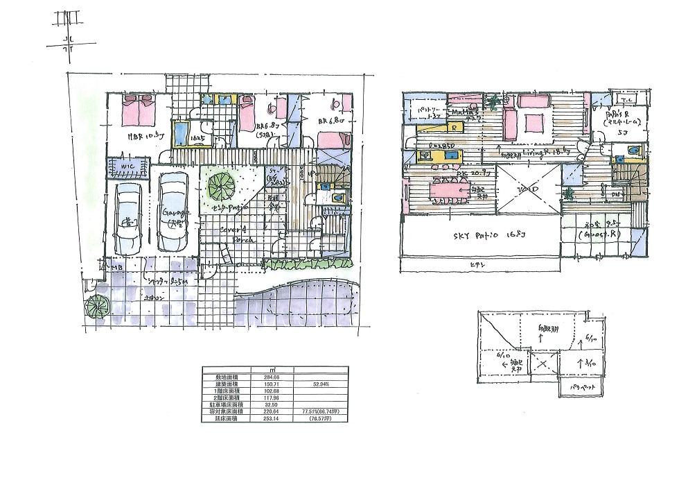 Building plan example (floor plan). Building plan example Building Price: 5,078 yen (tax included) Building area: 253.14 sq m