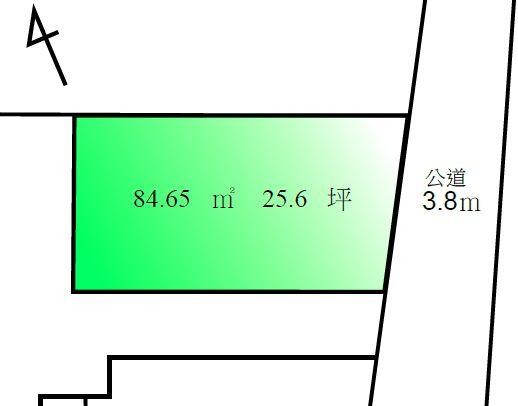 Compartment figure. Land price 70 million yen, Land area 84.65 sq m
