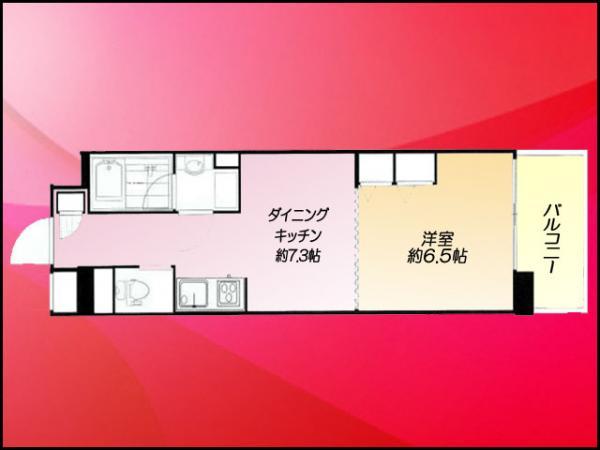 Floor plan. 1DK, Price 23.8 million yen, Occupied area 34.22 sq m