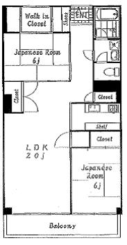 Floor plan. 2LDK, Price 32,800,000 yen, Occupied area 69.36 sq m , Balcony area 9.63 sq m