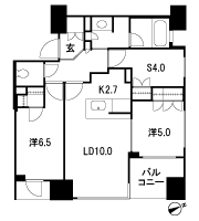 Floor: 2LDK + S, the occupied area: 65.67 sq m, Price: 63,400,000 yen, now on sale