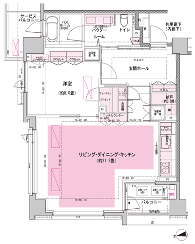 Floor: 1LDK + N (storeroom) + WIC (walk-in closet), the occupied area: 79.04 sq m, Price: 91,800,000 yen, now on sale