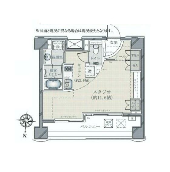 Floor plan. Price 36 million yen, Footprint 40 sq m , Balcony area 7.66 sq m