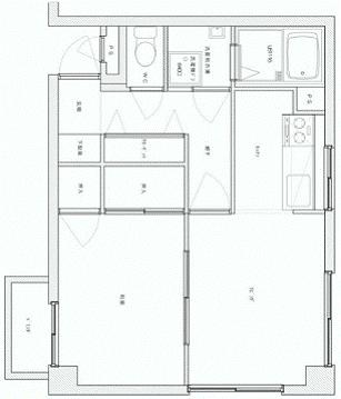 Floor plan. 1LDK, Price 19,800,000 yen, Occupied area 37.27 sq m , Balcony area 1.8 sq m