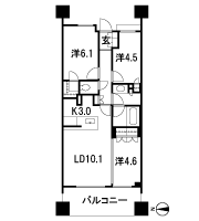 Floor: 3LDK + WIC, the occupied area: 62.72 sq m, Price: 71,800,000 yen, now on sale