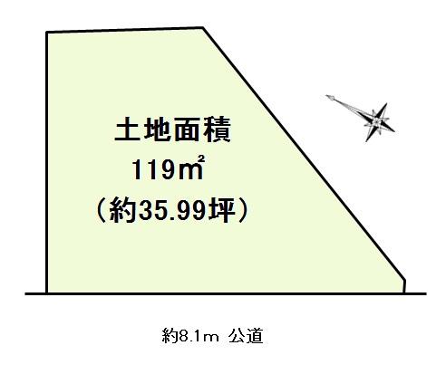 Compartment figure. Land price 46,800,000 yen, Land area 119 sq m