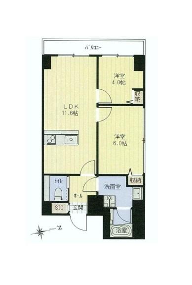 Floor plan. 2LDK, Price 28.8 million yen, Occupied area 50.27 sq m