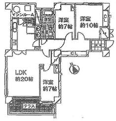 Floor plan. 3LDK, Price 62,800,000 yen, Footprint 110.69 sq m , Balcony area 11.84 sq m