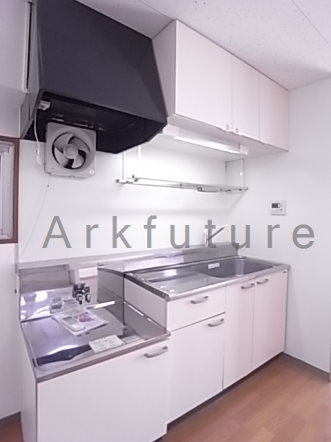 Kitchen. It is put two-burner stove, Large kitchen!