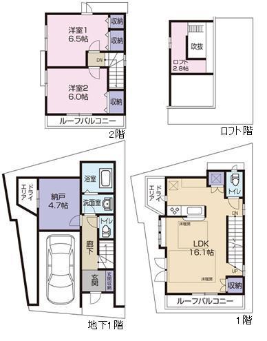Floor plan. 69,800,000 yen, 2LDK+S, Land area 62.66 sq m , Building area 84.62 sq m floor plan