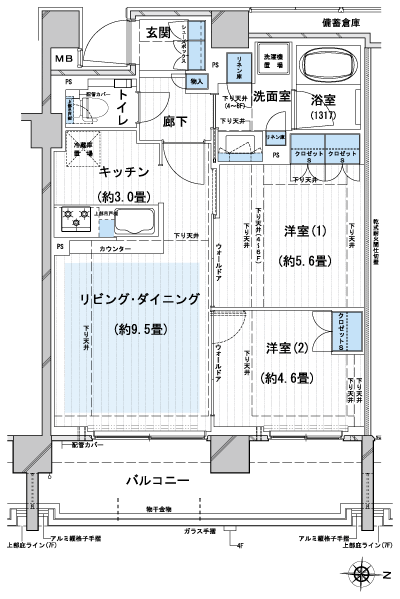 Floor: 2LDK, occupied area: 52.67 sq m, Price: 48,100,000 yen, now on sale