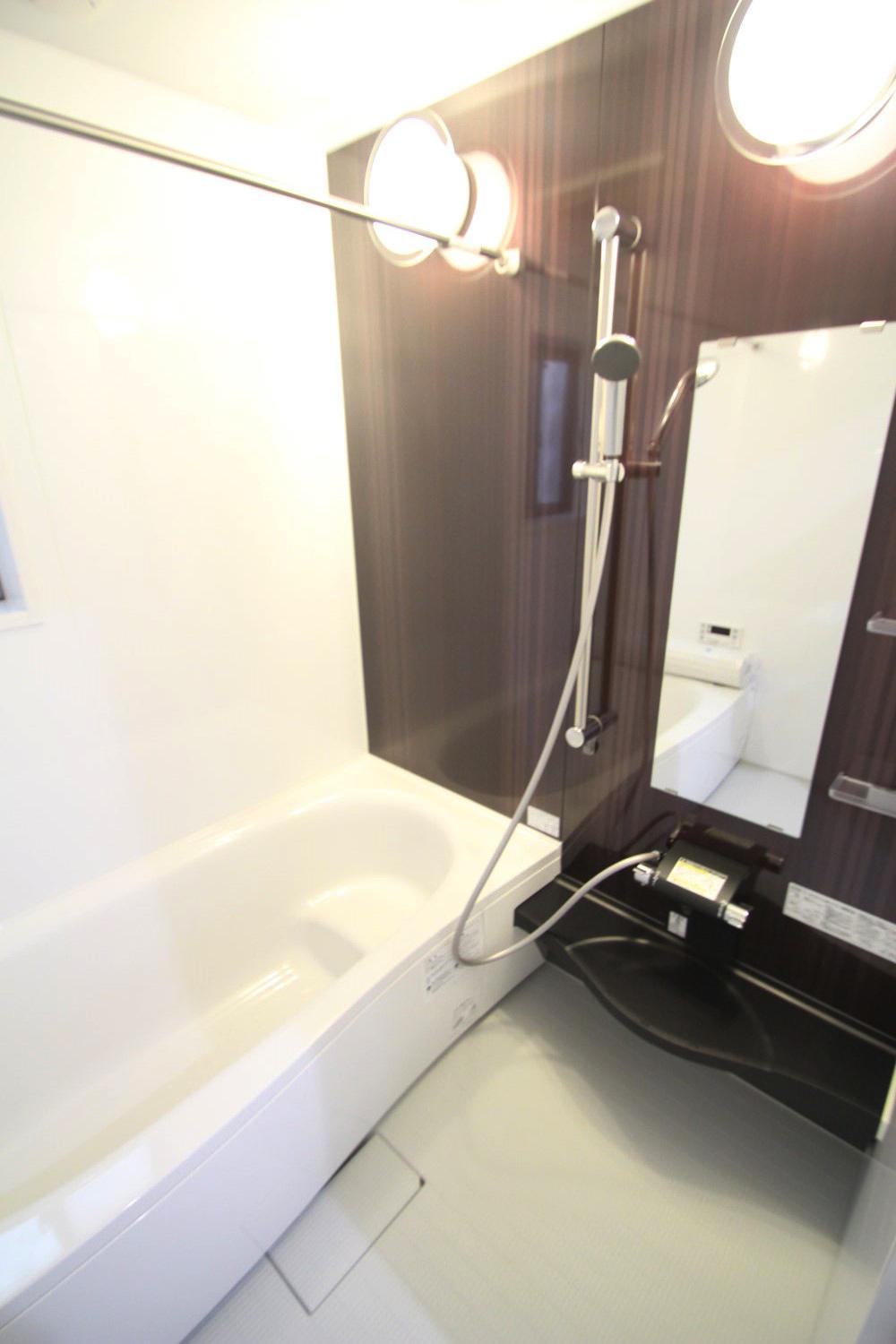 Bathroom. Bathroom is with a ventilation dryer. It is a space that will heal daily fatigue.