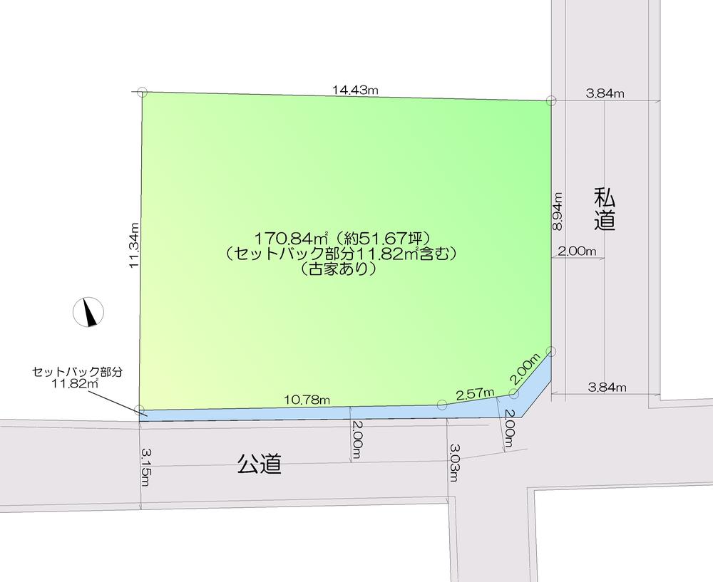 Compartment figure. Land price 121 million yen, Land area 170.84 sq m Furuya there (July 1980 Built, First floor 80.94 square meters, Second floor 67.90 square meters) present condition delivery. I ask about delivery grace 1 week. 