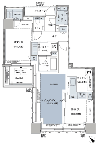 Floor: 2LD ・ K + WIC (walk-in closet) + SIC (shoes closet), the occupied area: 68.15 sq m, Price: TBD