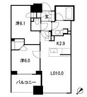 Floor: 2LD ・ K + WIC (walk-in closet), the occupied area: 55.33 sq m, Price: TBD