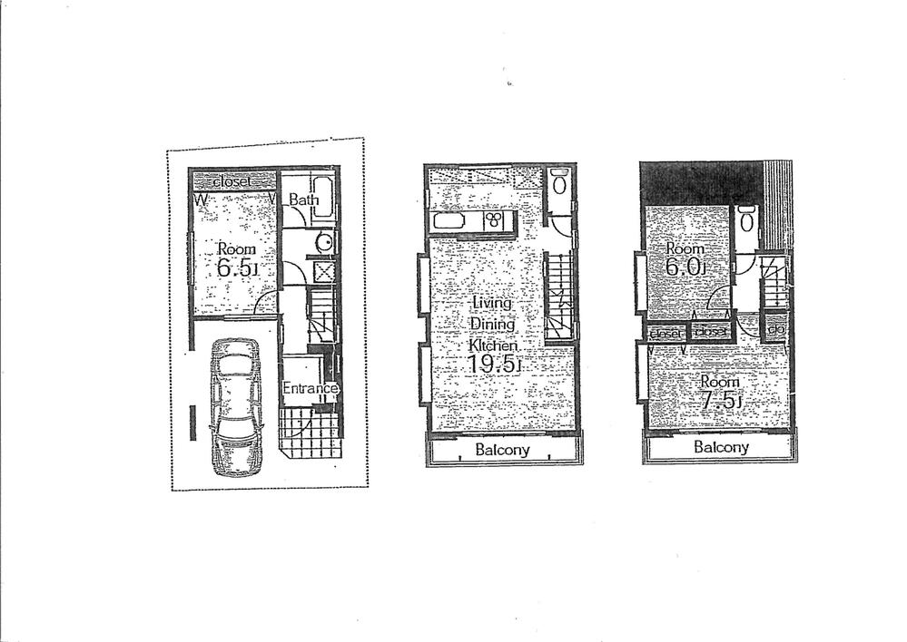 Floor plan. 62,800,000 yen, 3LDK, Land area 61.75 sq m , In about 20 Pledge of living in the building area 91.26 sq m All rooms 6 Pledge or more of the room, It is very easy-to-use floor plan!