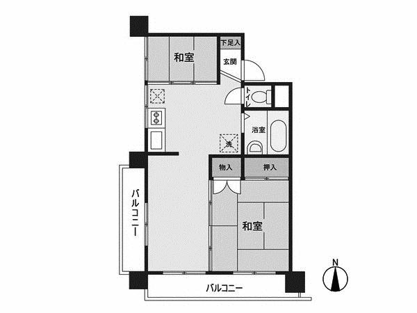 Floor plan. 1LDK + S (storeroom), Price 18.3 million yen, Occupied area 41.58 sq m , Balcony area 8 sq m Floor