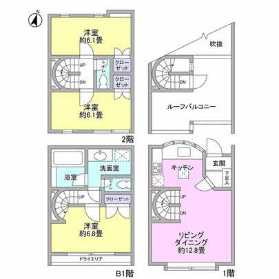 Floor plan. It is between preparative Figure. Roof is the balcony of the building.