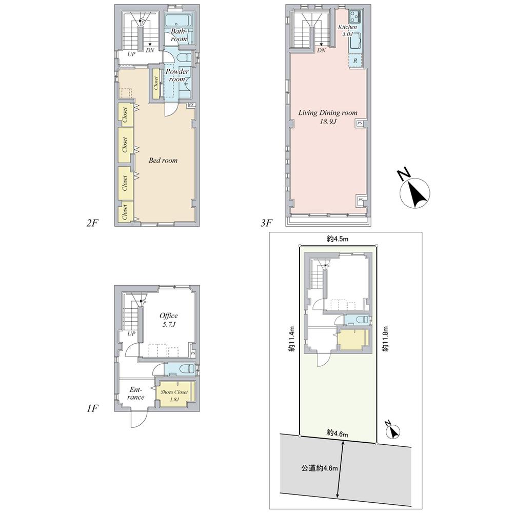 Floor plan. 92 million yen, 2LDK + S (storeroom), Land area 53.26 sq m , Building area 105.18 sq m