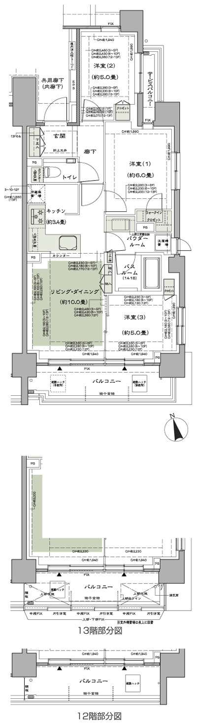 Floor: 3LD ・ K + WIC (walk-in closet), the area occupied: 65.2 sq m, Price: 60,072,000 yen, now on sale