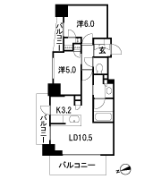 Floor: 2LD ・ K + WIC (walk-in closet), the occupied area: 54.65 sq m, Price: TBD