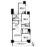 Floor: 3LD ・ K + WIC (walk-in closet), the area occupied: 65.2 sq m, Price: 60,072,000 yen, now on sale
