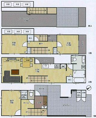 Floor plan. 75,500,000 yen, 2LDK + S (storeroom), Land area 64.72 sq m , Building area 88.48 sq m