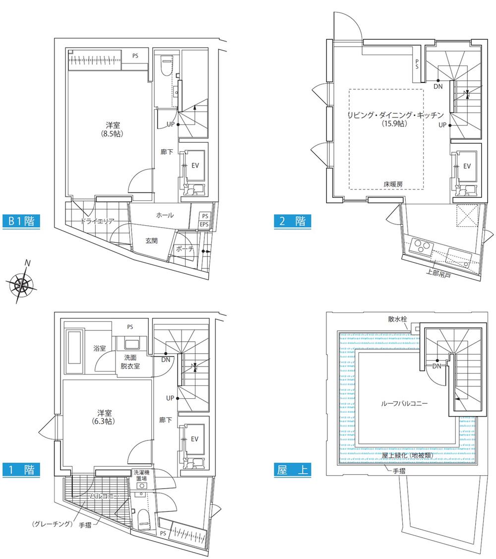 Floor plan. 2LDK, Price 72,680,000 yen, Footprint 100.79 sq m , Balcony area 3.51 sq m