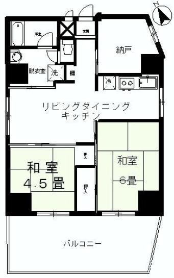 Floor plan. 2LDK+S, Price 23.8 million yen, Occupied area 55.02 sq m , Balcony area 16.06 sq m