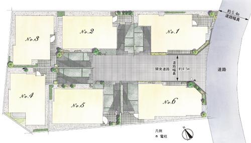 The entire compartment Figure. Place a unified development road and the car space in the outer wall and similar colors. Adopted in all mansion the dark gates of accentuate the quality of the building. Forming a beautiful streets strike a unity and a profound feeling (site concept illustration)