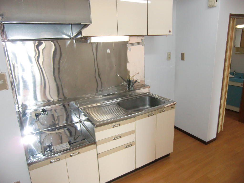 Kitchen. Two-burner gas stove installation Allowed