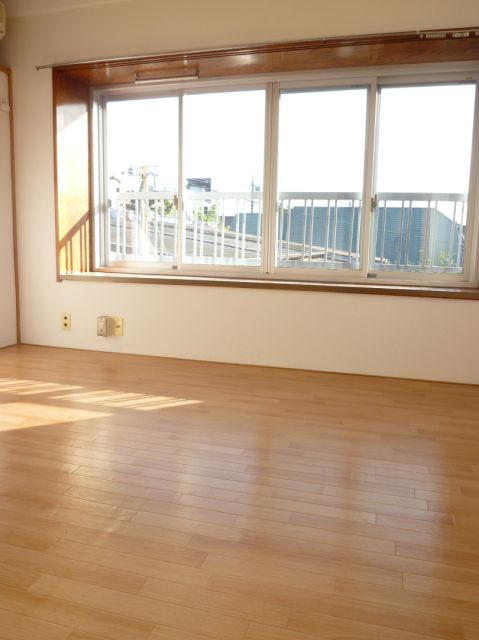 Living and room. Sunny flooring of the room