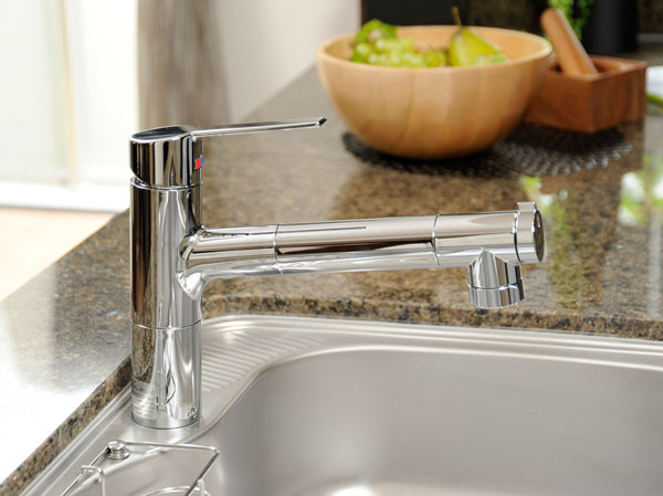 Kitchen.  [Water purifier integrated shower faucet] Convenient hand shower type of faucet to the care of the sink. At any time delicious, It has a built-in water purifier that can be used friendly water to your skin immediately.