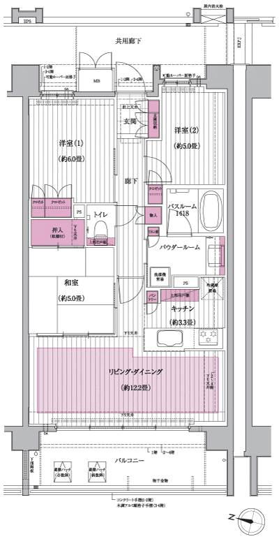 Floor: 3LDK, occupied area: 70.16 sq m