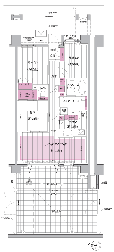 Floor: 3LDK, occupied area: 70.16 sq m