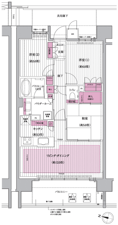 Floor: 3LDK, occupied area: 70.29 sq m