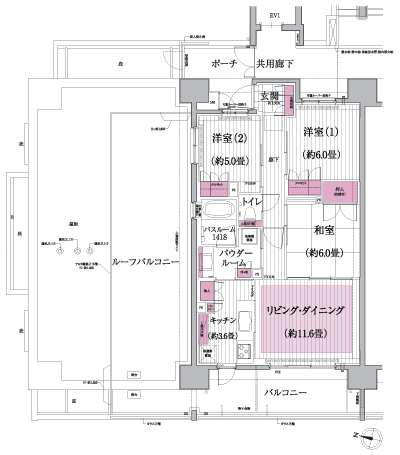 Floor: 3LDK, occupied area: 72.52 sq m