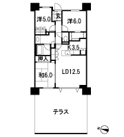 Floor: 3LDK + walk-in closet, the area occupied: 75.1 sq m