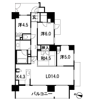 Floor: 4LDK + walk-in closet, the occupied area: 88.47 sq m