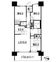 Floor: 3LDK, occupied area: 65.24 sq m