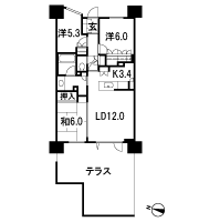 Floor: 3LDK, occupied area: 72.37 sq m