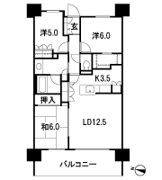 Floor: 3LDK + walk-in closet, the area occupied: 75.1 sq m