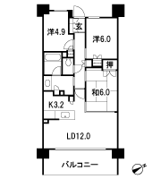 Floor: 3LDK, occupied area: 70.27 sq m