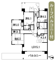 Floor: 4LDK + walk-in closet, the area occupied: 92.1 sq m