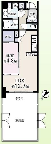 Floor plan. 1LDK, Price 31,800,000 yen, Occupied area 42.78 sq m