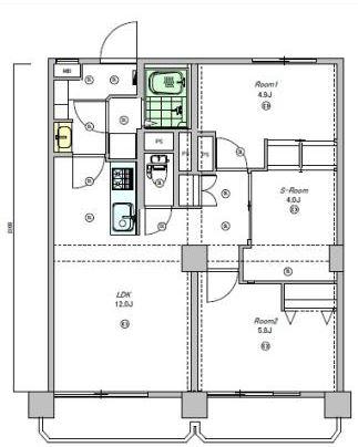 Floor plan. 2LDK + S (storeroom), Price 26,800,000 yen, Occupied area 66.96 sq m