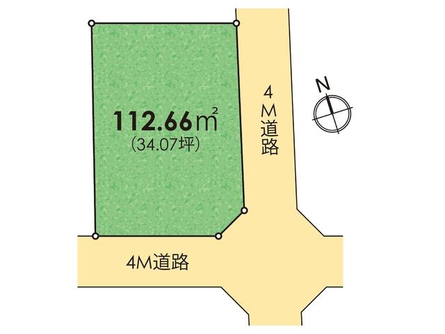 Compartment figure. Land price 49,800,000 yen, Land area 112.66 sq m Takaidonishi 1-chome compartment view