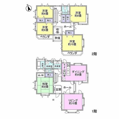 Floor plan. 1986 May Built 5L ・ DK type