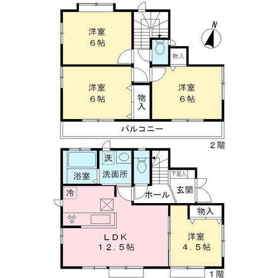Floor plan. 51,800,000 yen, 4LDK, Land area 102.02 sq m , Building area 81.56 sq m